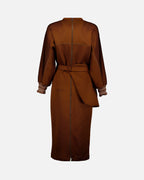 Vestidos Robe Fendi O'Lock Fendi Marrom Femme
