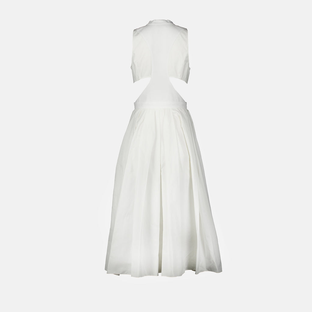 Kleider Robe fendue Alexander McQueen Weiß Femme