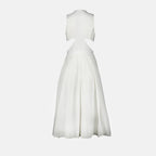 Kleider Robe fendue Alexander McQueen Weiß Femme