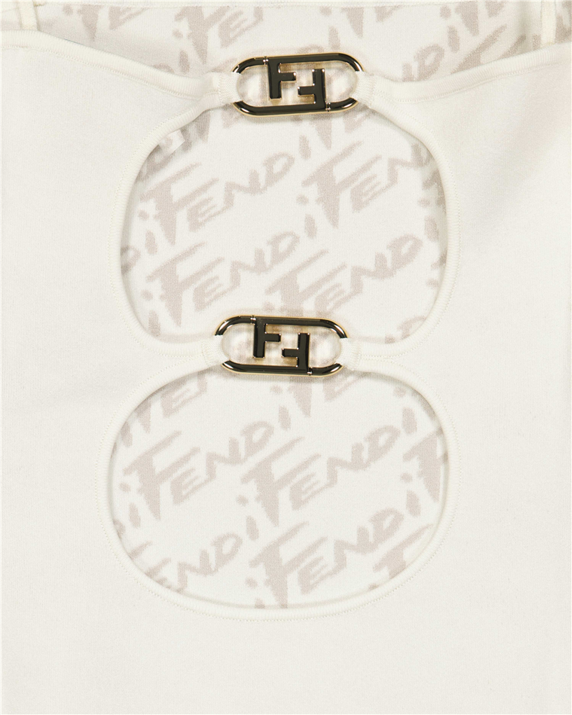 Vestidos Robe fourreau Fendi Branco Femme