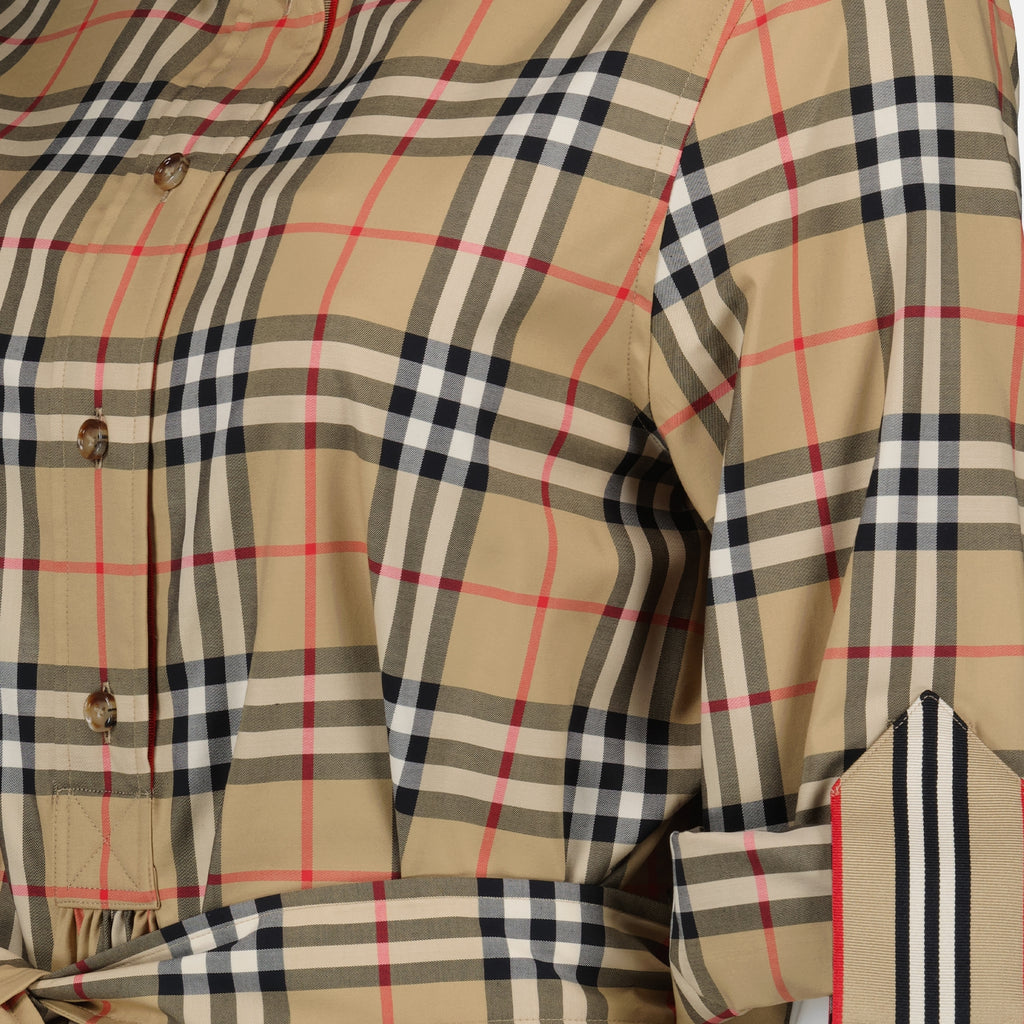 Vestidos Robe Giovanna à carreaux Burberry Bege Femme