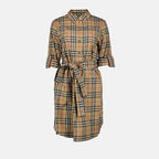 Vestidos Robe Giovanna à carreaux Burberry Bege Femme