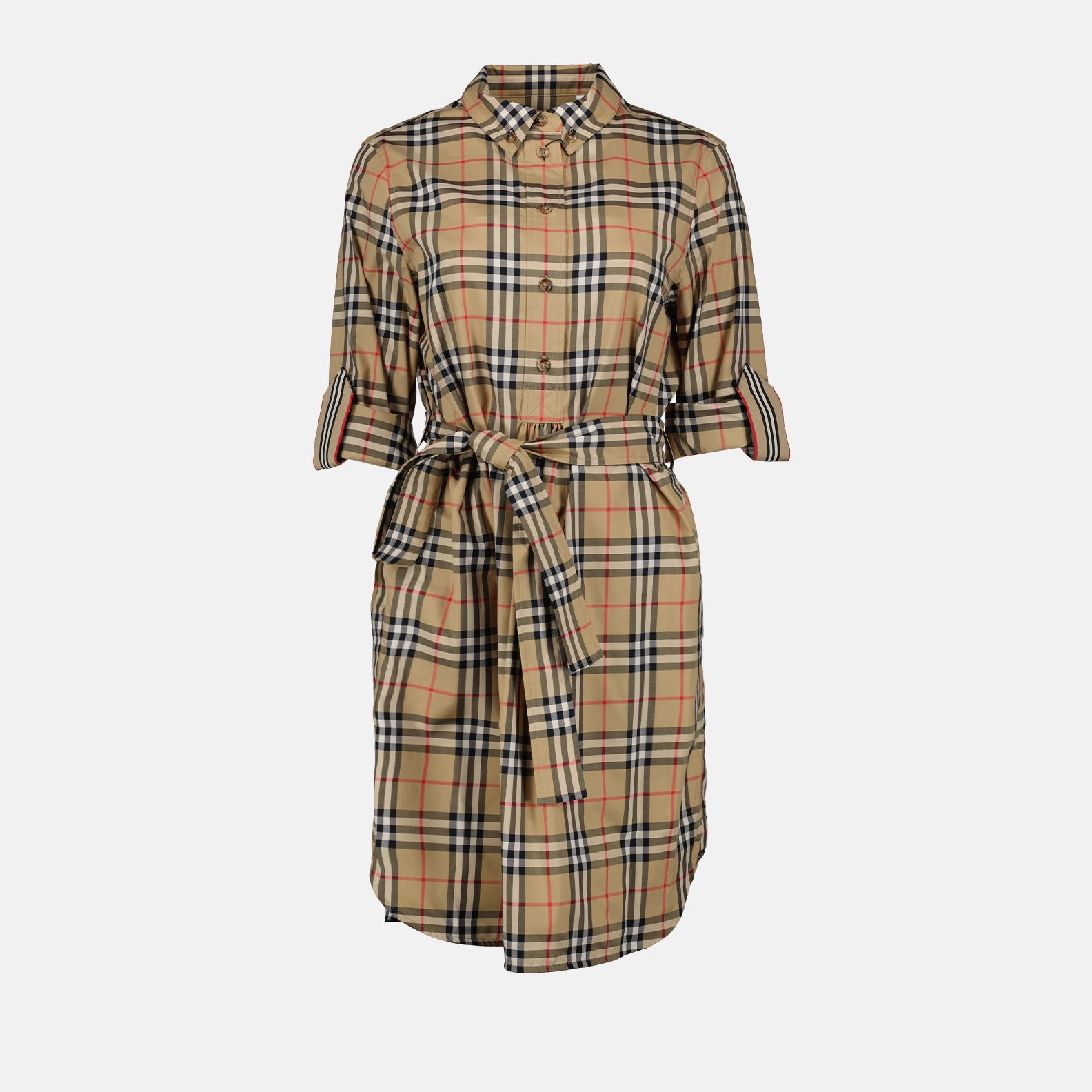 Vestidos Robe Giovanna à carreaux Burberry Bege Femme