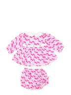 Vestuário Vestido Greca Versace Rosa Crianças