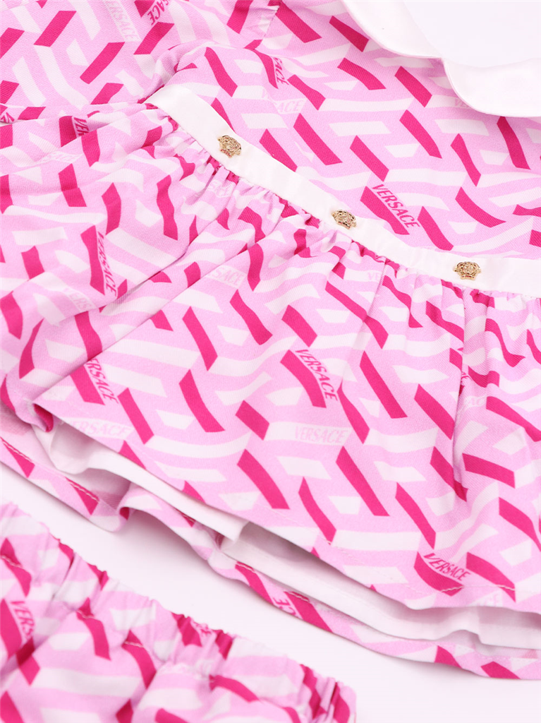 Vestuário Vestido Greca Versace Rosa Crianças