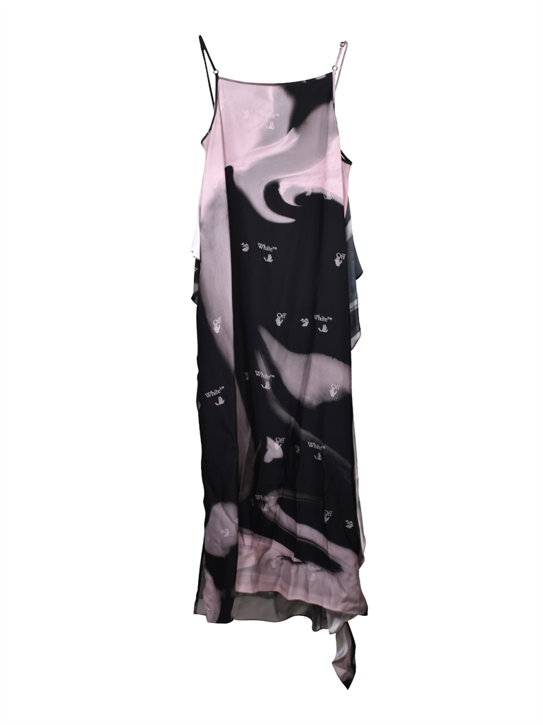 Kleider Robe liquid melt Off-White Schwarz Femme