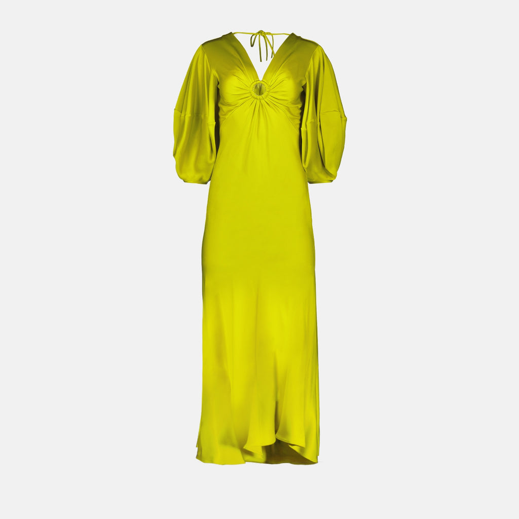 Vestidos Robe en satin Stella McCartney Amarelo Femme