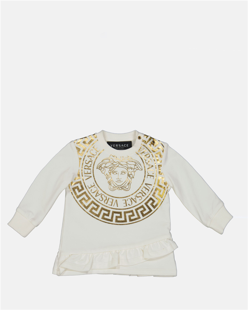 Bekleidung Robe Medusa Greca Versace Weiß Kinder