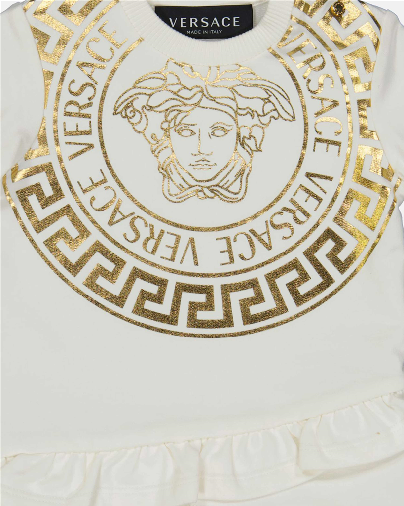 Bekleidung Robe Medusa Greca Versace Weiß Kinder