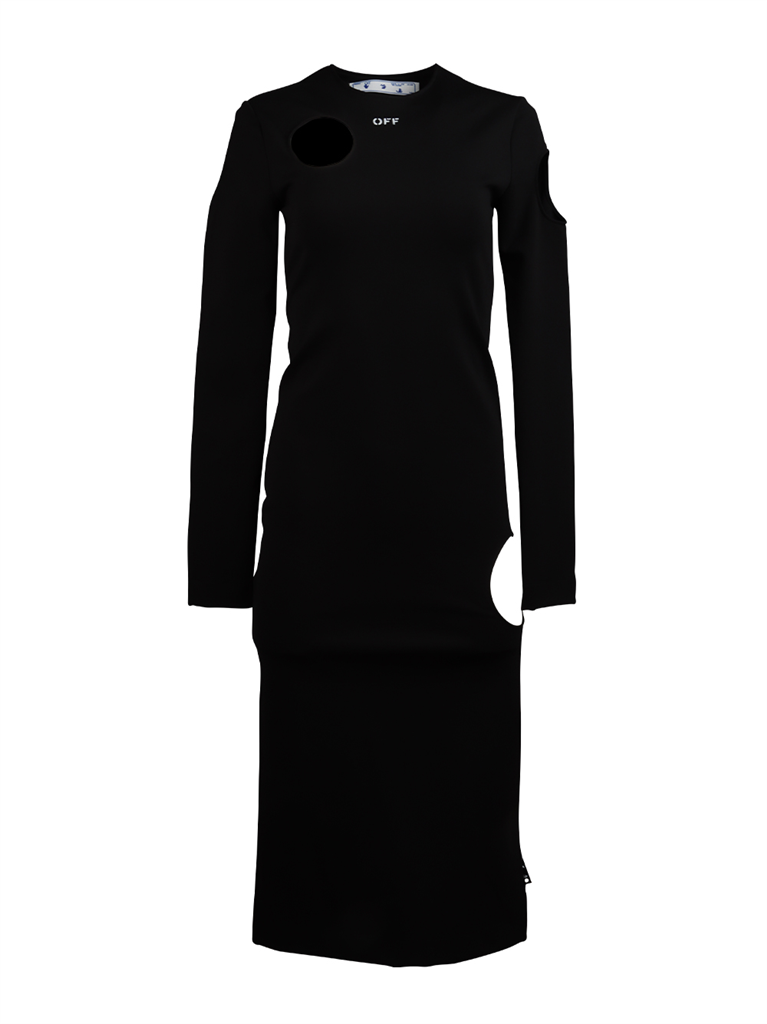 Kleider Robe Meteor Off-White Schwarz Femme