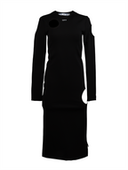 Kleider Robe Meteor Off-White Schwarz Femme