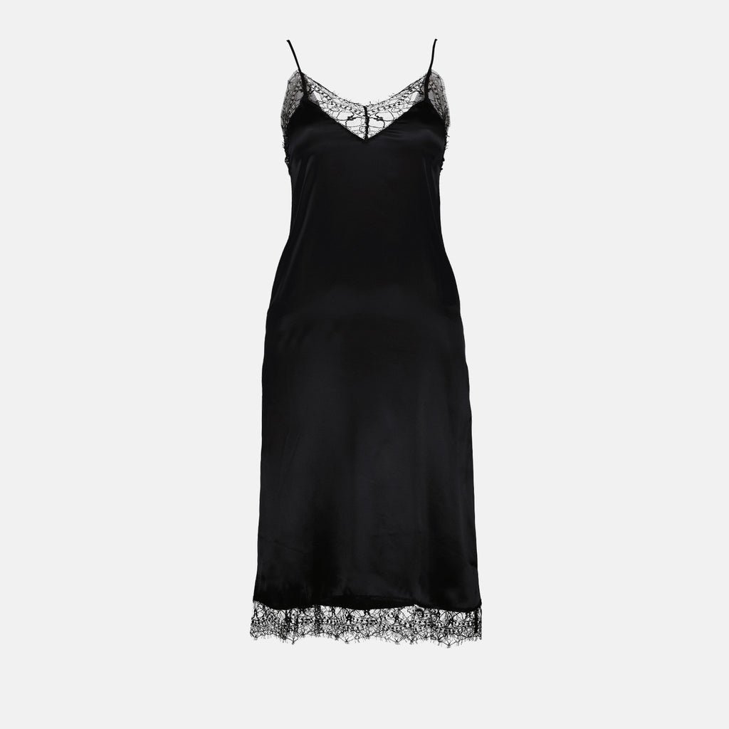 Vestidos Robe en satin Ami PARIS Preto Femme