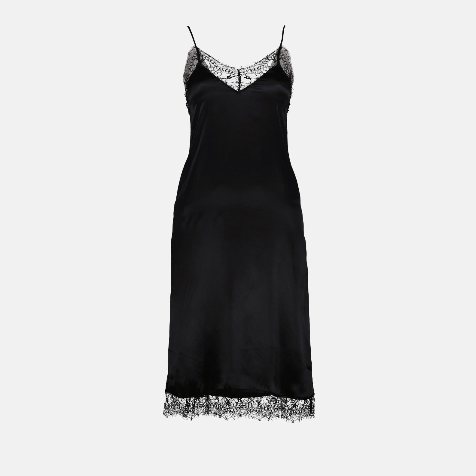 Vestidos Robe en satin Ami PARIS Preto Femme
