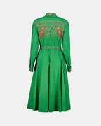 드레스 Robe Paisley Flower Kenzo 녹색 Femme