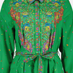 드레스 Robe Paisley Flower Kenzo 녹색 Femme