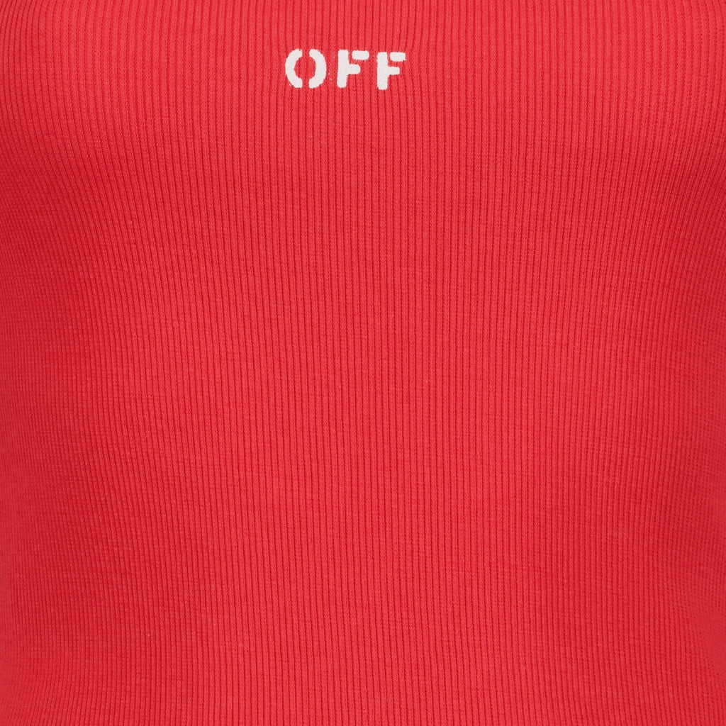 드레스 Robe Off Stamp Off-White 빨간색 Femme
