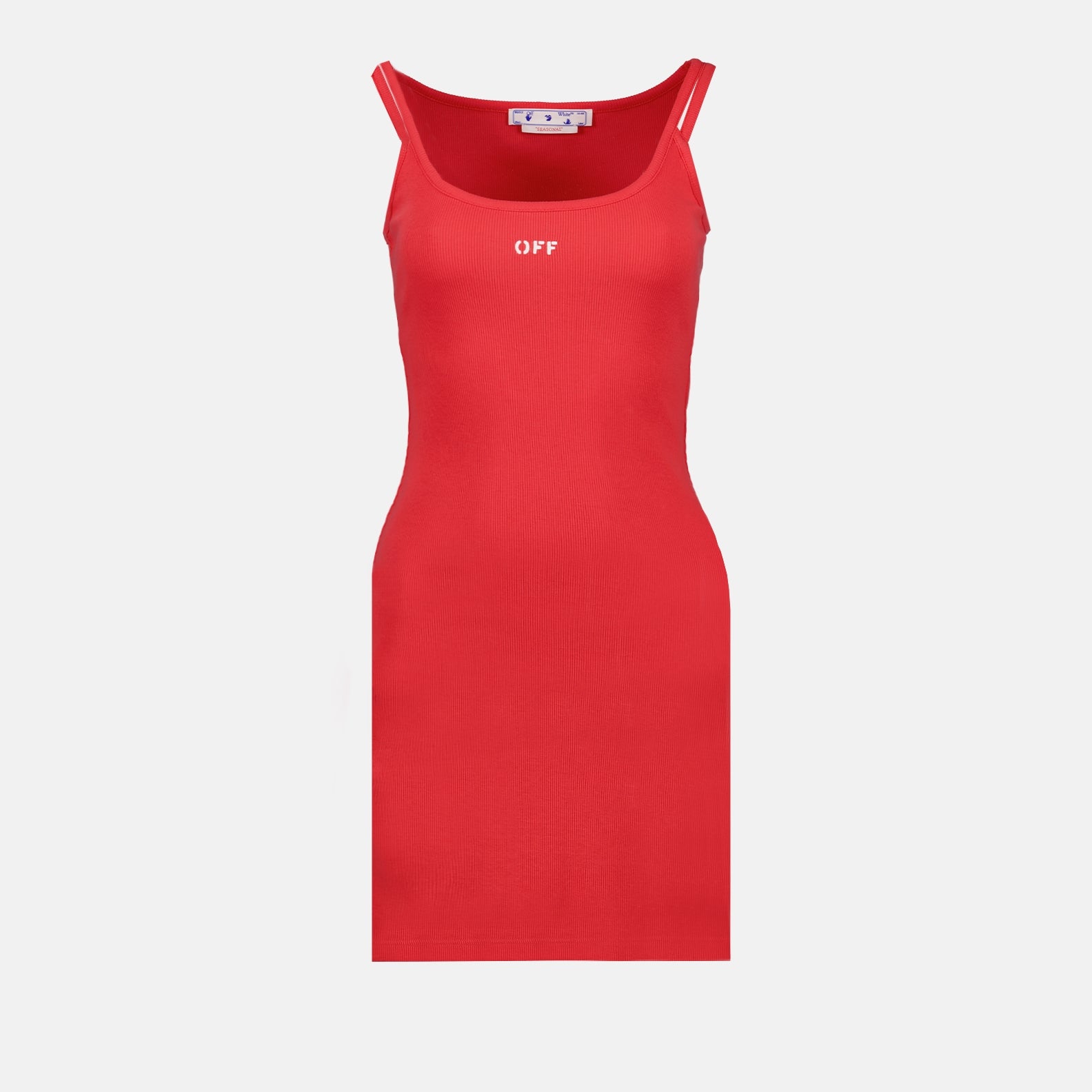 드레스 Robe Off Stamp Off-White 빨간색 Femme