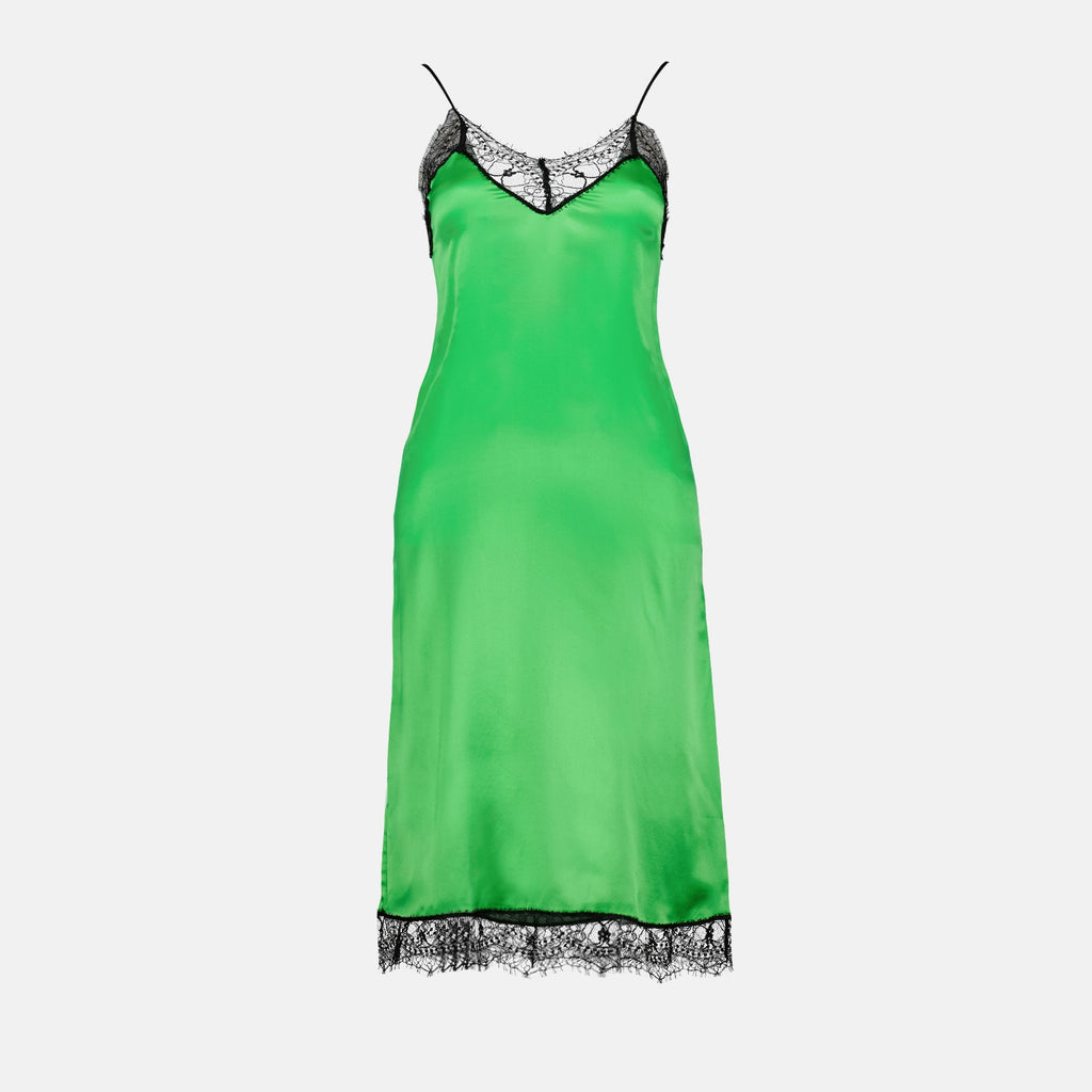 Abiti Abito in Satin Ami PARIS Verde Donne
