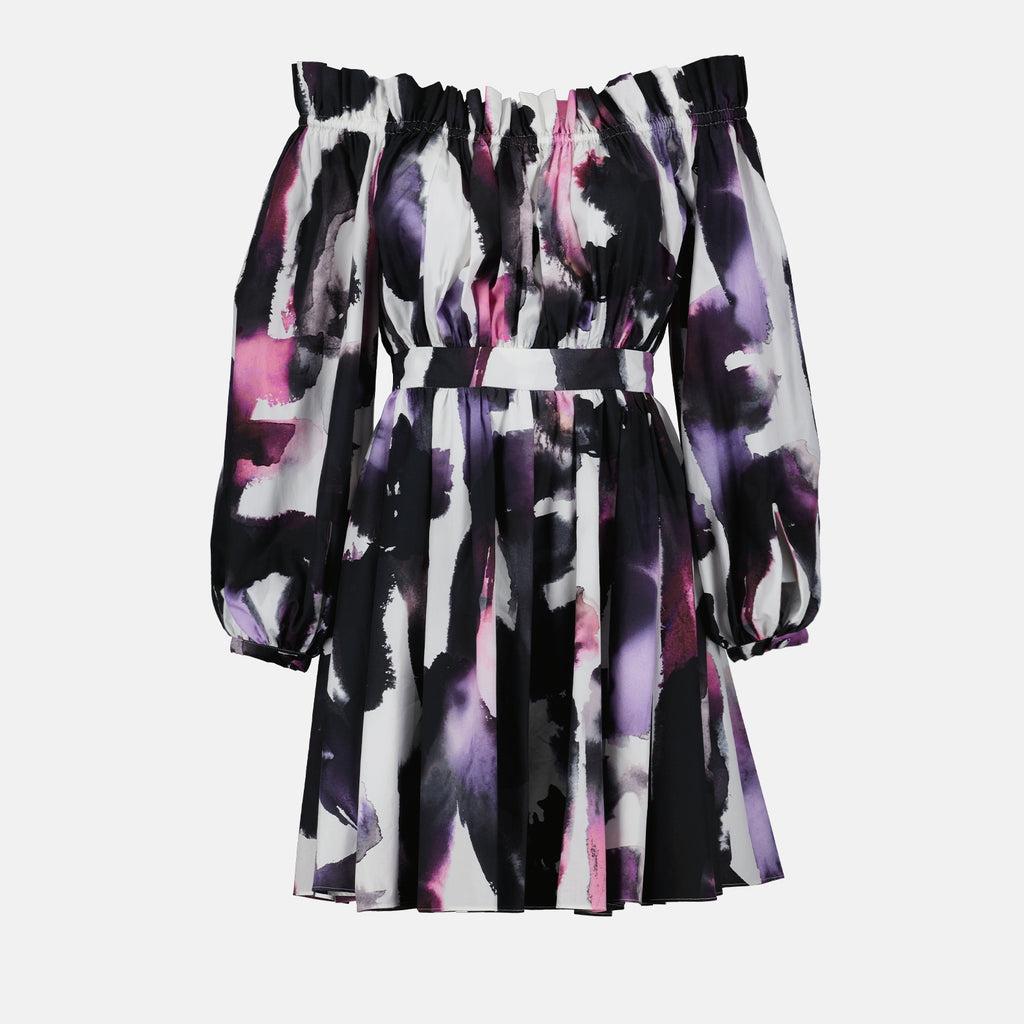 Abiti Robe Watercolour Graffiti Alexander McQueen Nero Femme