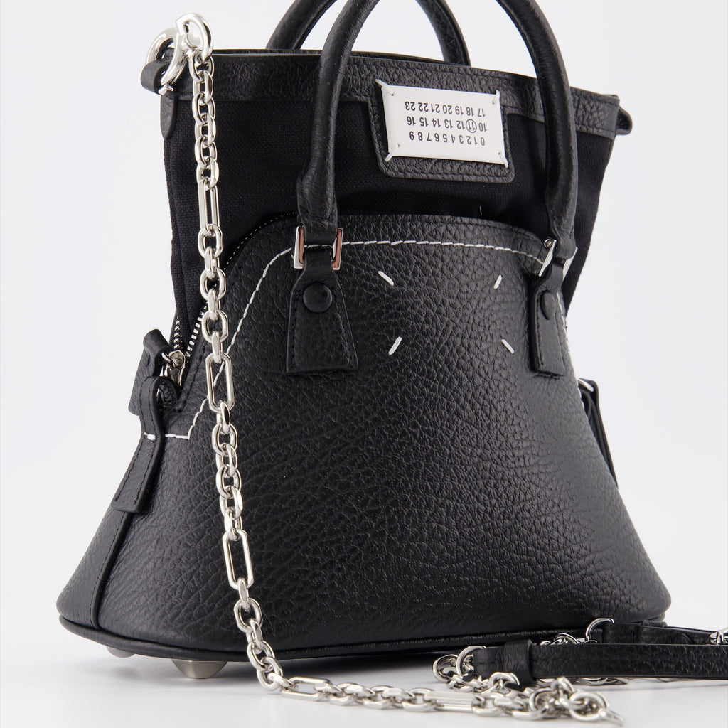 Borse a mano e a spalla Sac 5AC Classique Micro Maison Margiela Nero Femme