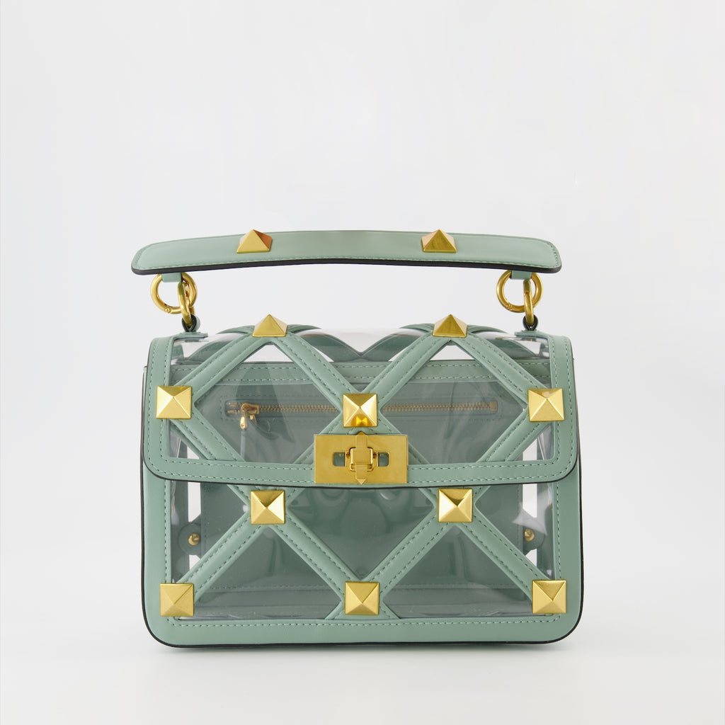 Borse a mano e a spalla Sac avec chaîne Roman Stud Valentino Garavani Verde Femme