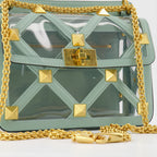 Borse a mano e a spalla Sac avec chaîne Roman Stud Valentino Garavani Verde Femme