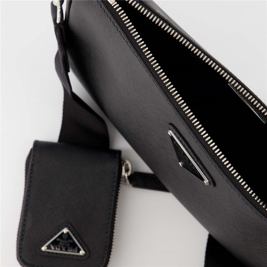 Umhängetaschen Sac bandoulière Saffiano Prada Schwarz Homme