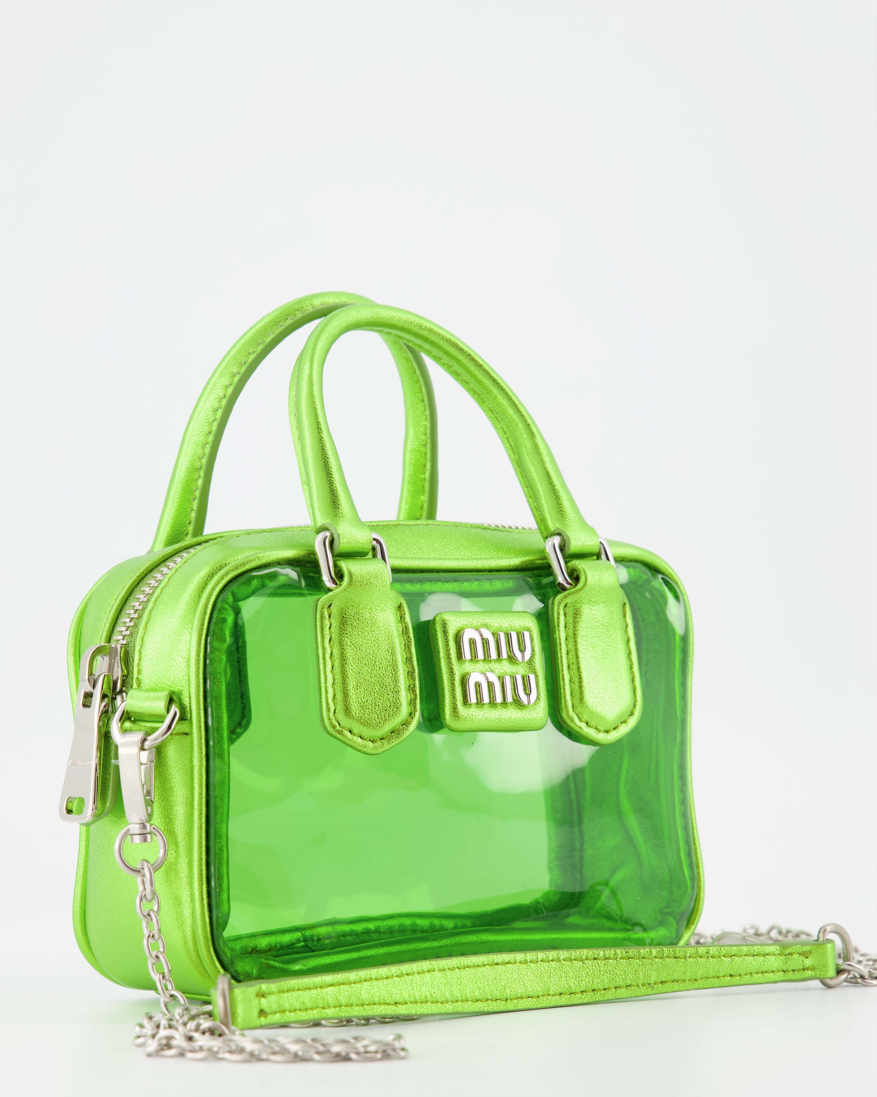 Handtaschen und schultertaschen Sac bandoulière transparent Miu Miu Grün Femme
