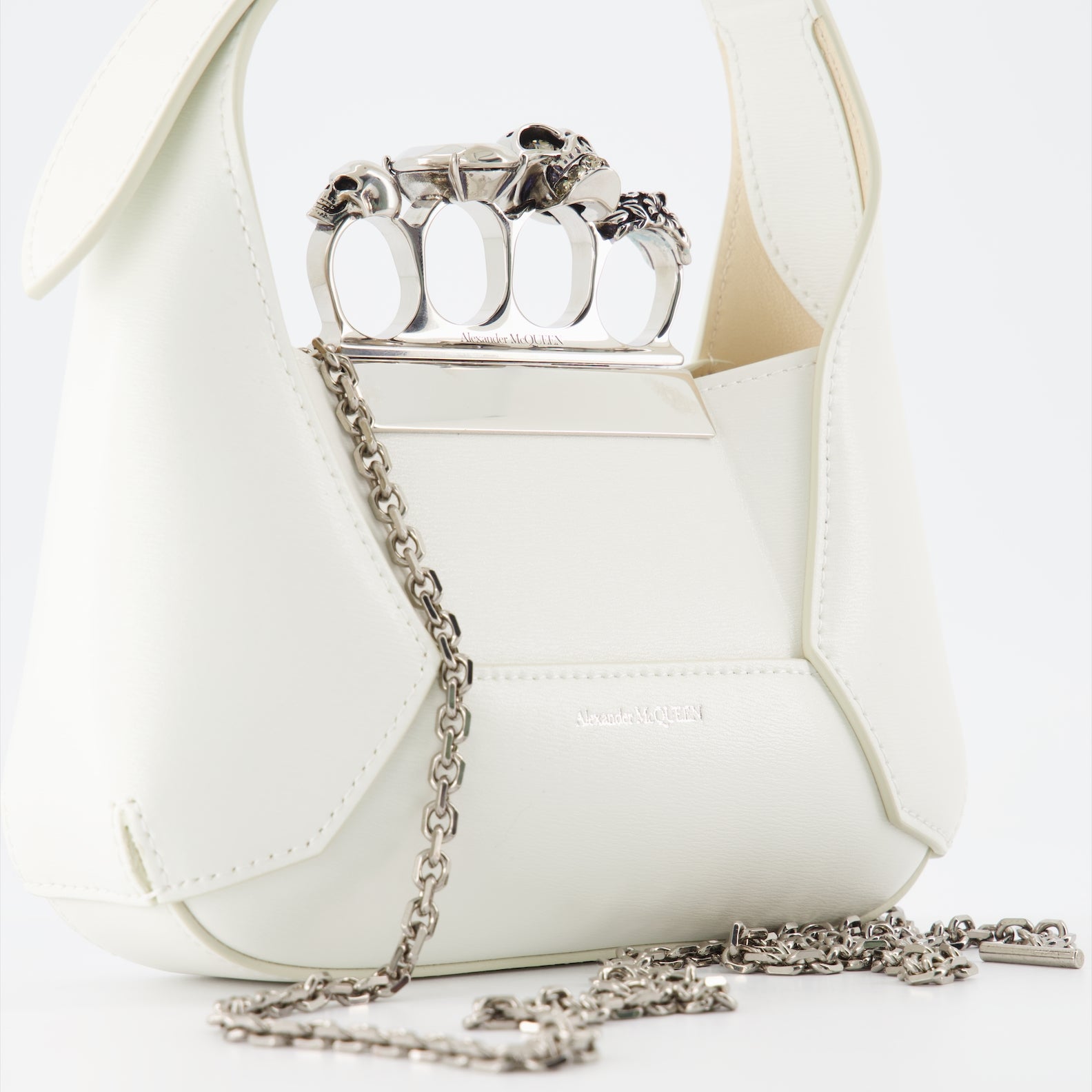 Handtaschen und schultertaschen Sac The Jewelled Hobo Alexander McQueen Beige Femme