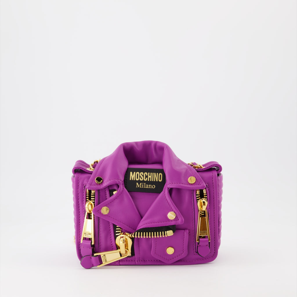 Borse a mano e a spalla Sac Biker Moschino Viola Femme