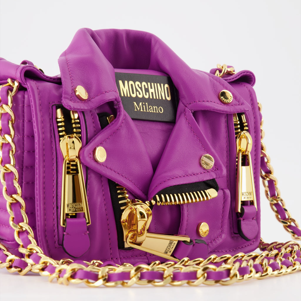 Borse a mano e a spalla Sac Biker Moschino Viola Femme