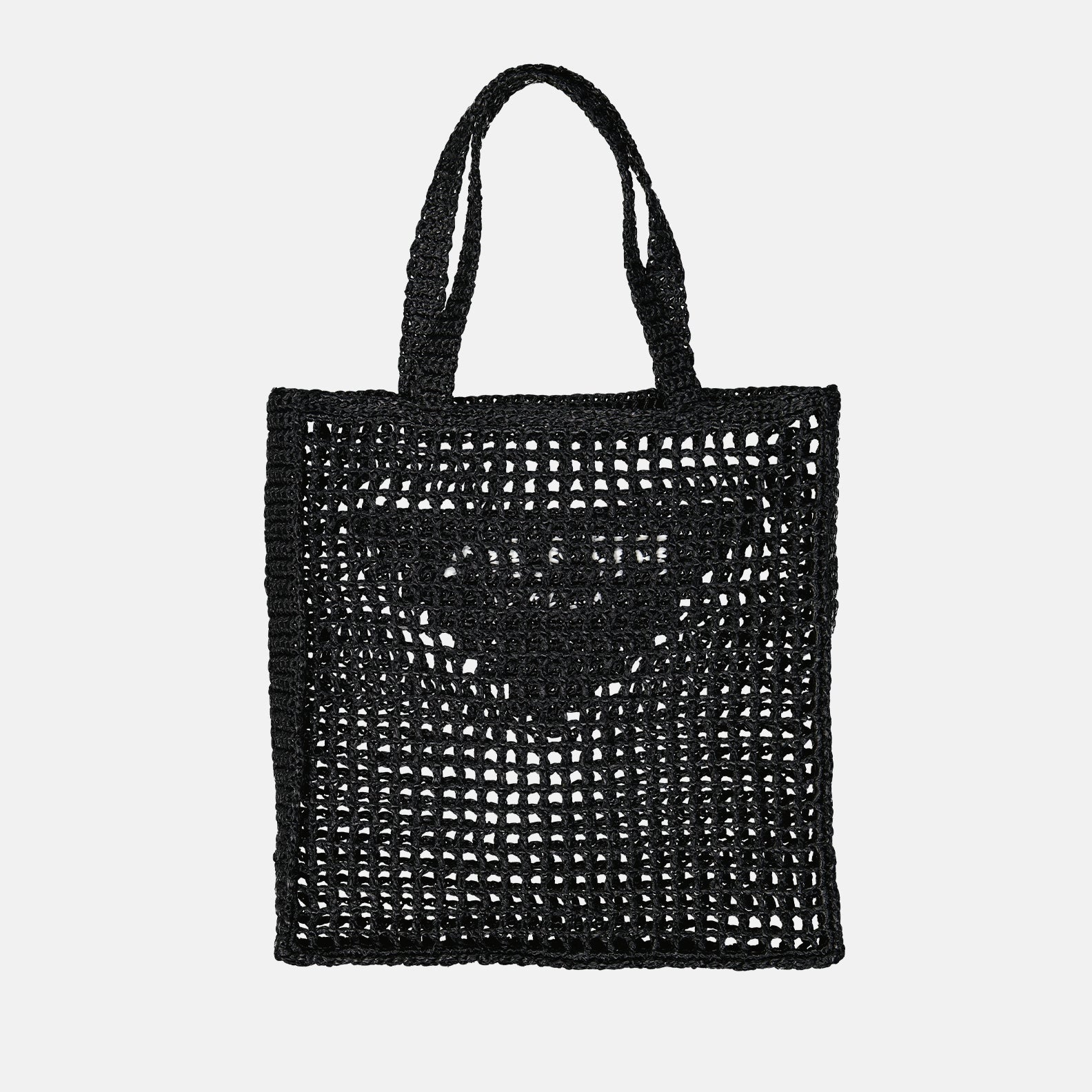 トートバッグ ラフィアバッグ Prada 黒 女性