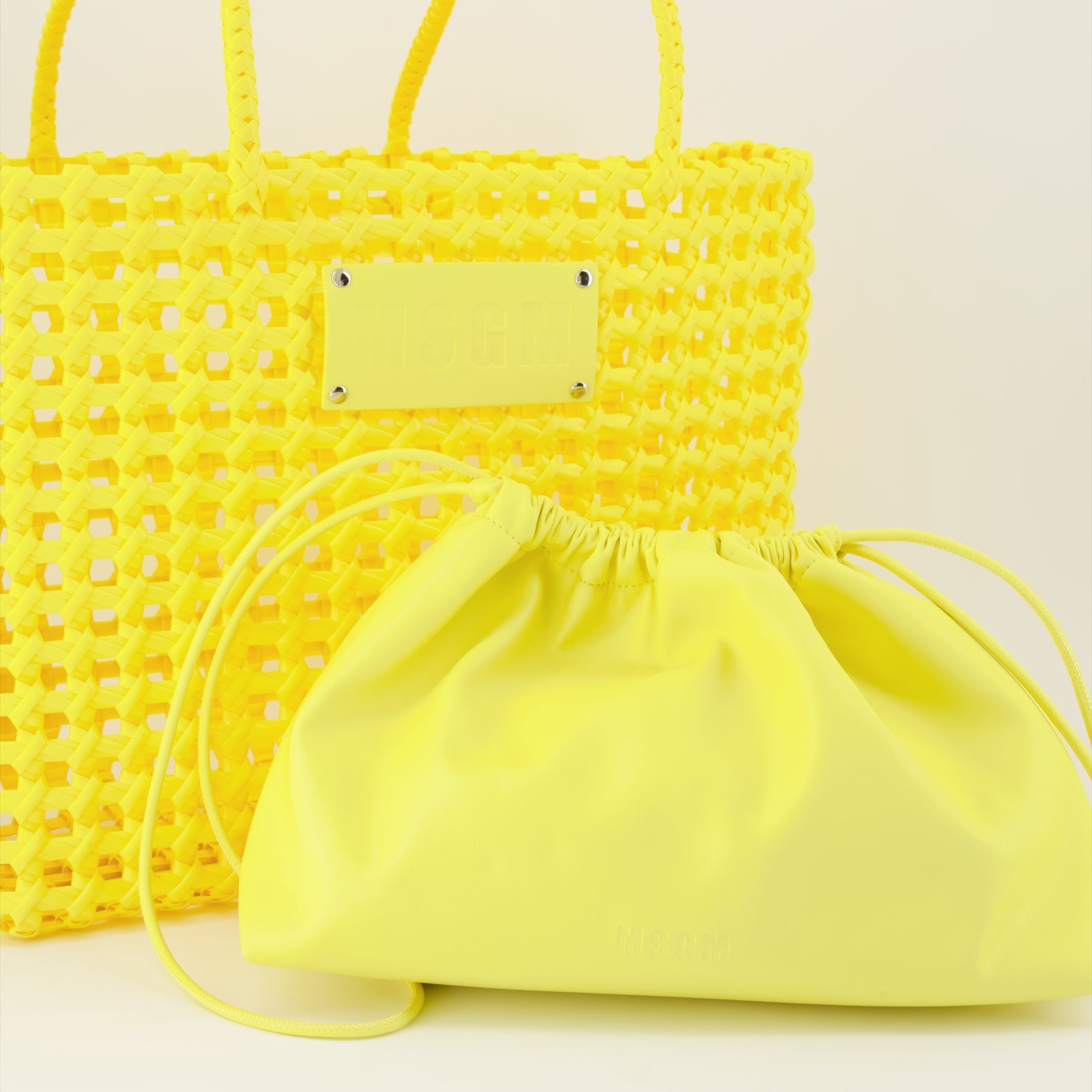 Tote bags Tote bags MSGM Gelb Femme