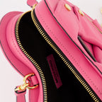 Bolsas de mão e de ombro Sac coeur Biker Moschino Rosa Femme