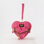 Bolsas de mão e de ombro Sac coeur Biker Moschino Rosa Femme