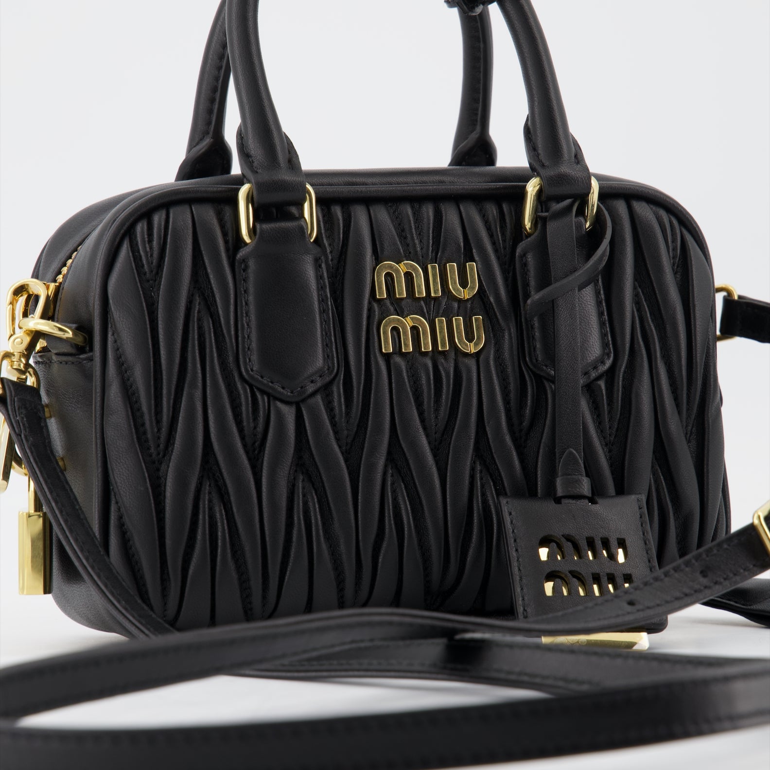 Sacs à main et épaule Sac en cuir nappa Miu Miu Noir Femme