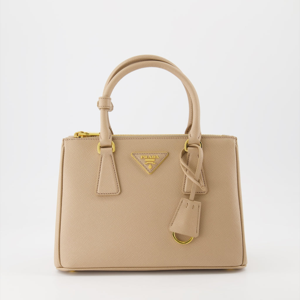 핸드백 및 숄더백 Sac Galleria Saffiano Prada 베이지 Femme