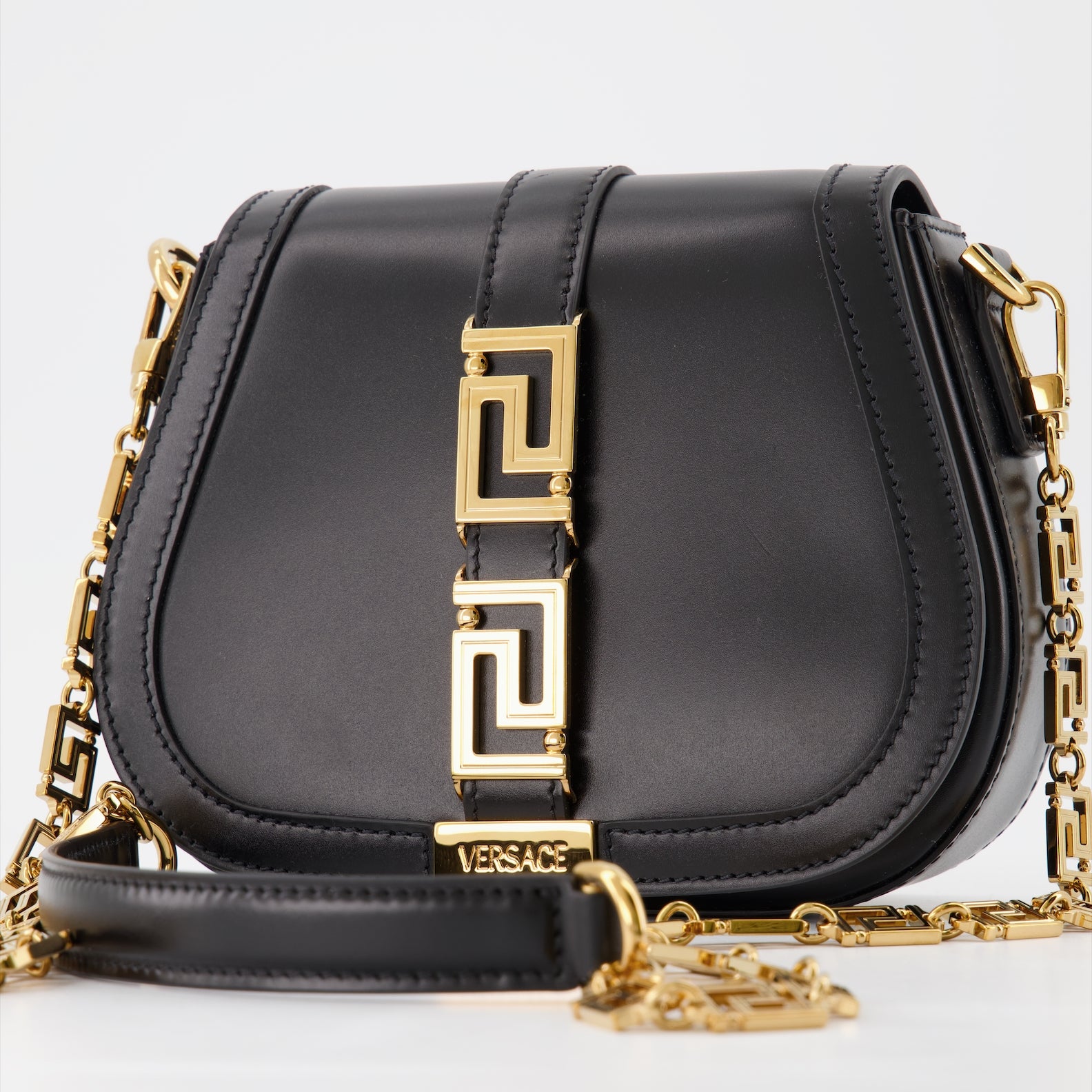 Umhängetaschen Sac Greca Goddess Versace Schwarz Femme