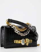 Umhängetaschen Sac Jewelled satchel Alexander McQueen Schwarz Femme