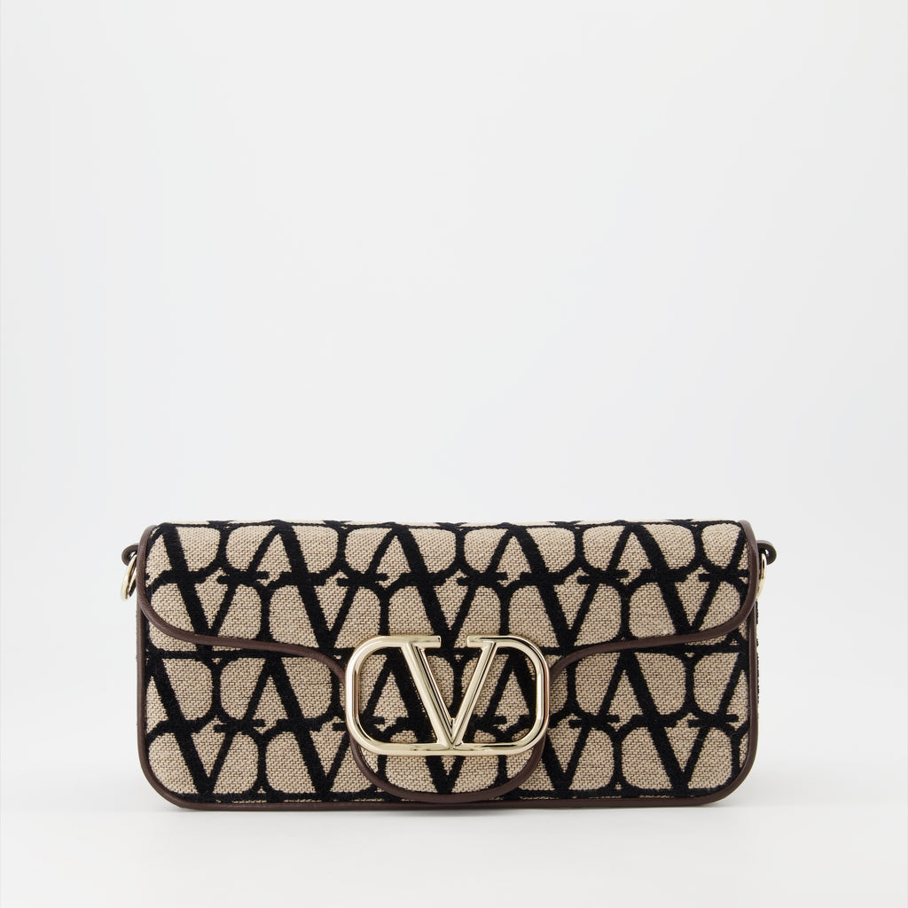 Sacs à main et épaule Sac Locò en toile iconographique Valentino Garavani Marron Femme