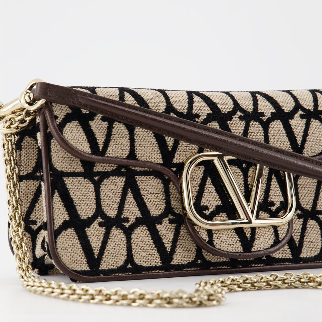 Sacs à main et épaule Sac Locò en toile iconographique Valentino Garavani Marron Femme