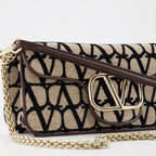 Sacs à main et épaule Sac Locò en toile iconographique Valentino Garavani Marron Femme