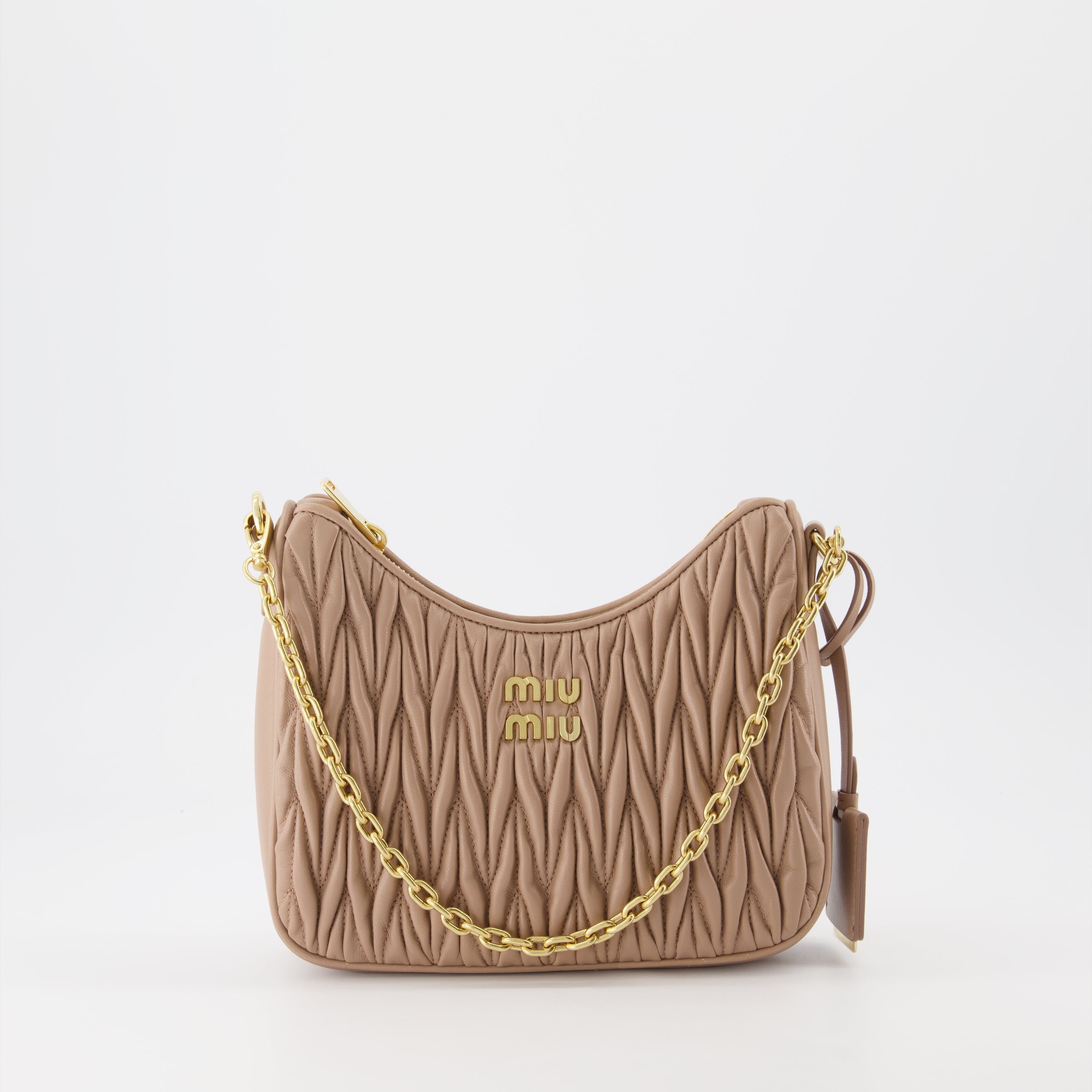 Sac matelassé cuir nappa marron