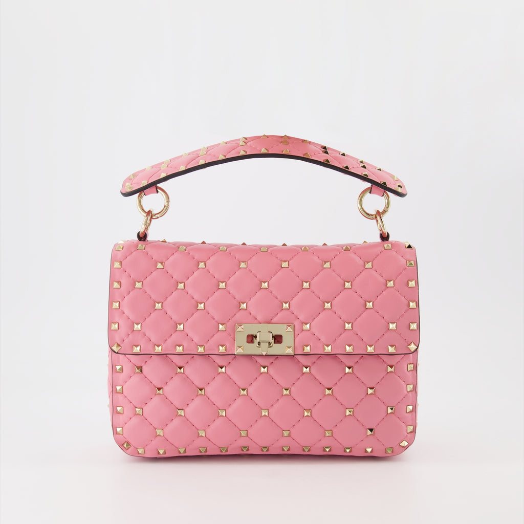 Handtaschen und schultertaschen Sac Rockstud Spike Valentino Garavani Rosa Femme
