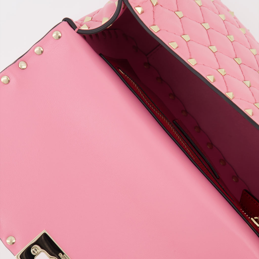 Handtaschen und schultertaschen Sac Rockstud Spike Valentino Garavani Rosa Femme