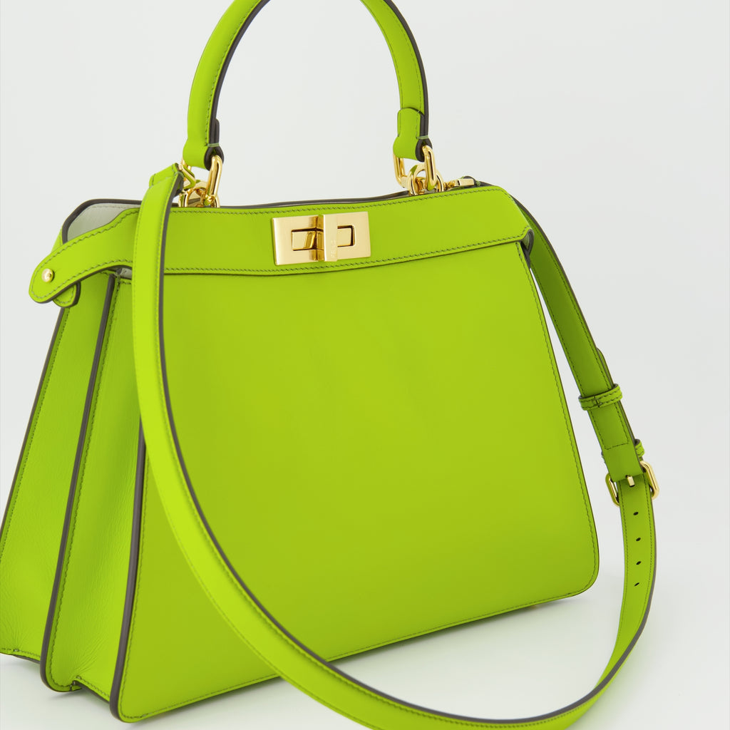 핸드백 및 숄더백 Sac Peekaboo ISeeU Fendi 녹색 Femme