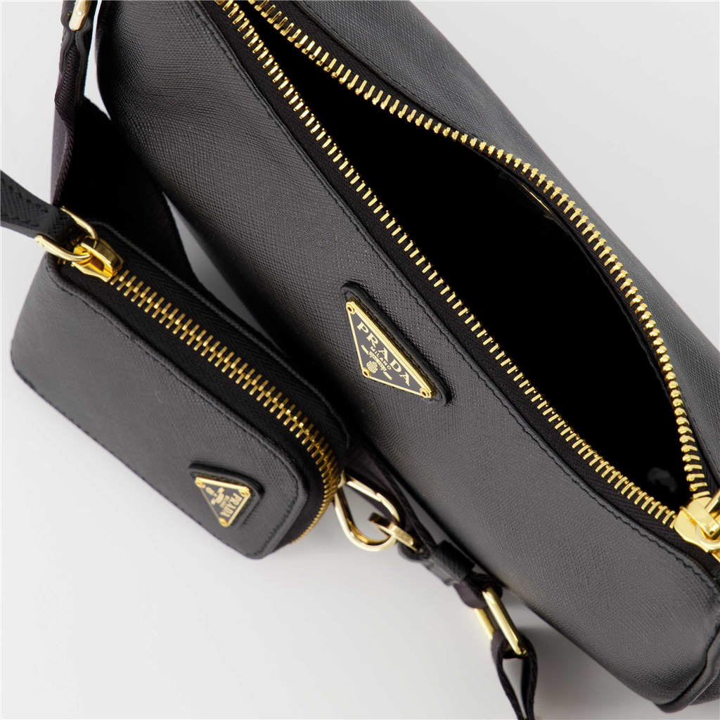 Borse a tracolla Sac Re-Édition Saffiano Prada Nero Femme