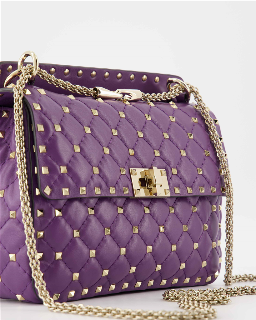 Borse a tracolla Sac Rockstud Violet Valentino Garavani Viola Femme