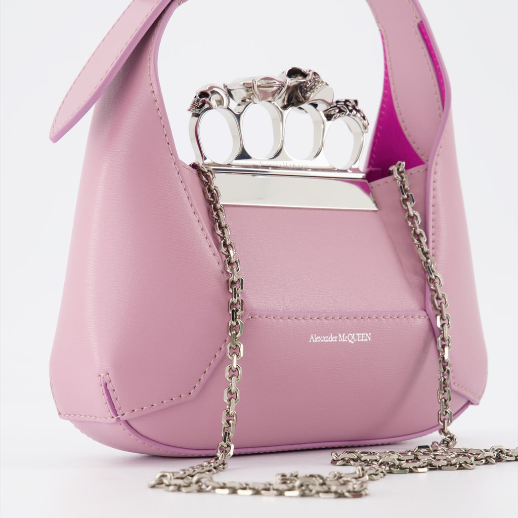 Bolsas de mão e de ombro Sac The Jewelled Hobo Alexander McQueen Rosa Femme