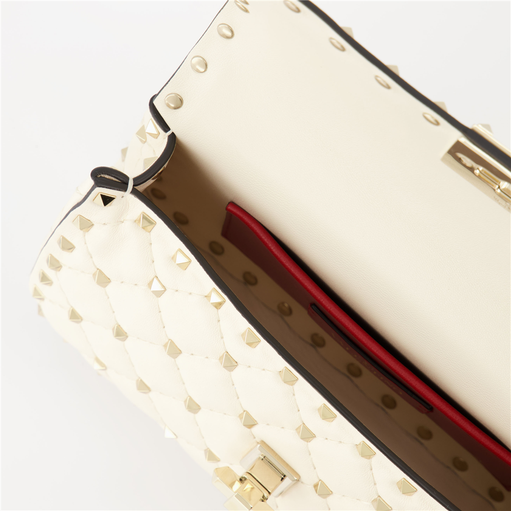 Handtaschen und schultertaschen Sac Spike Valentino Garavani Beige Femme